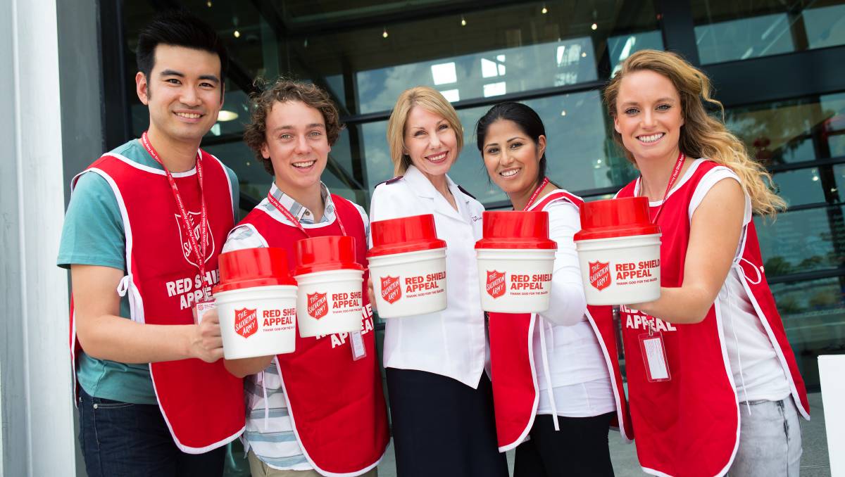 A group of collectors for The Red Shield Appeal.